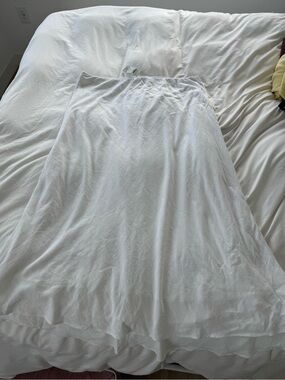 Abercrombie & Fitch White Linen Maxi Skirt